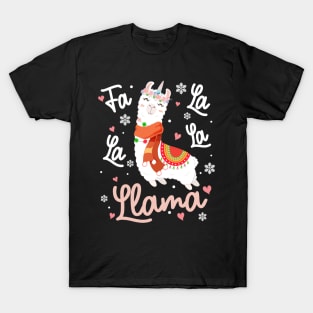 Fa La La La Llama Christmas T-Shirt